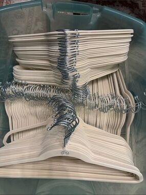 125 Joy Mangano Antimicrobial Velvet Hangers with Silver Hooks